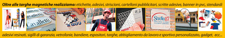 Targhe magnetiche per auto, furgoni e automezzi - Studio 87